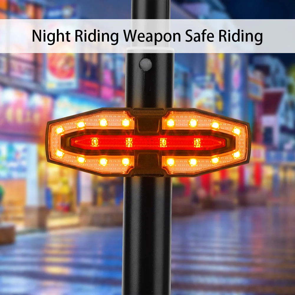 Blinker-Rückleuchte, USB wiederaufladbar, wasserdicht, E-Scooter – Bild 2