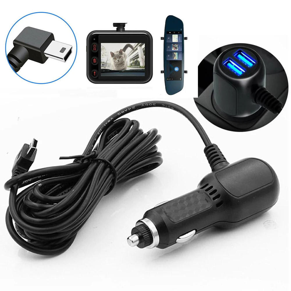 3-typen Ladekabel Dash Cam Auto Ladegerät Mini USB Kabel Micro USB Netzkabel Versorgung 12-24V auto Ladegerät