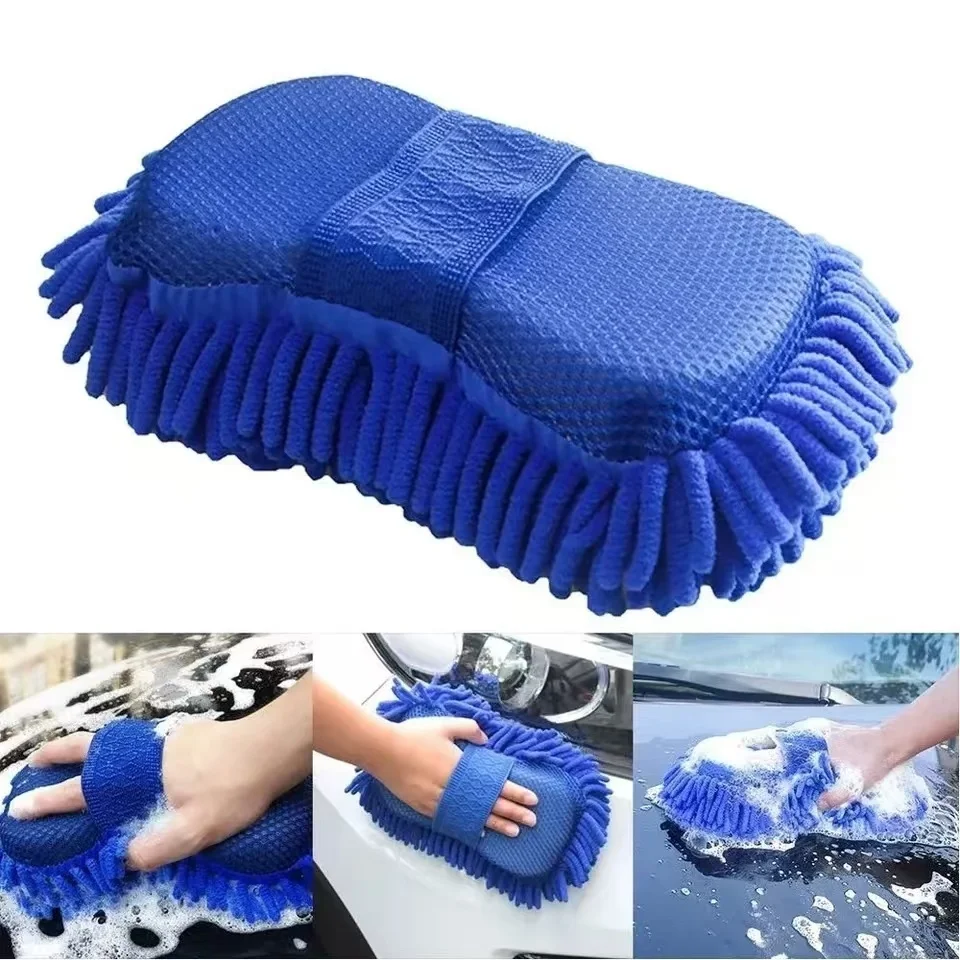 Auto Waschen Handschuh Mikrofaser Chenille Auto Waschen Schwamm Pflege Waschen Detaillierung Pinsel Pad
