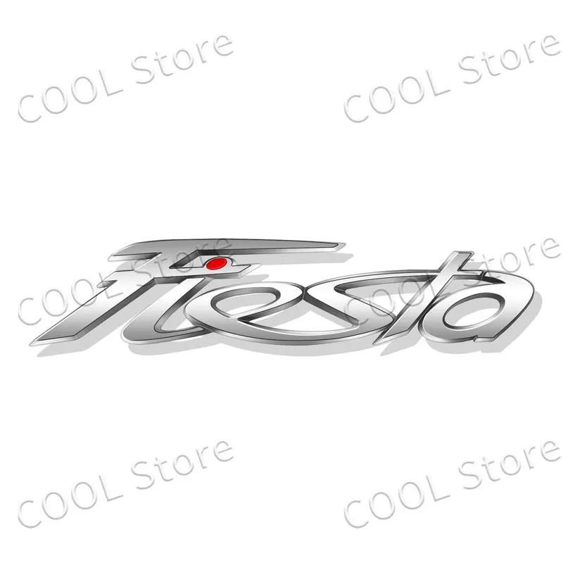3D Chrom Metall Brief Logo Auto Styling Seite Fender Schwanz Stamm Aufkleber Abzeichen Für Ford Fiesta Emblem