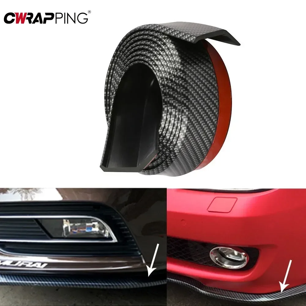 Universal Auto Front Stoßstangen Anti Kollision Streifen Carbon Faser – Bild 3
