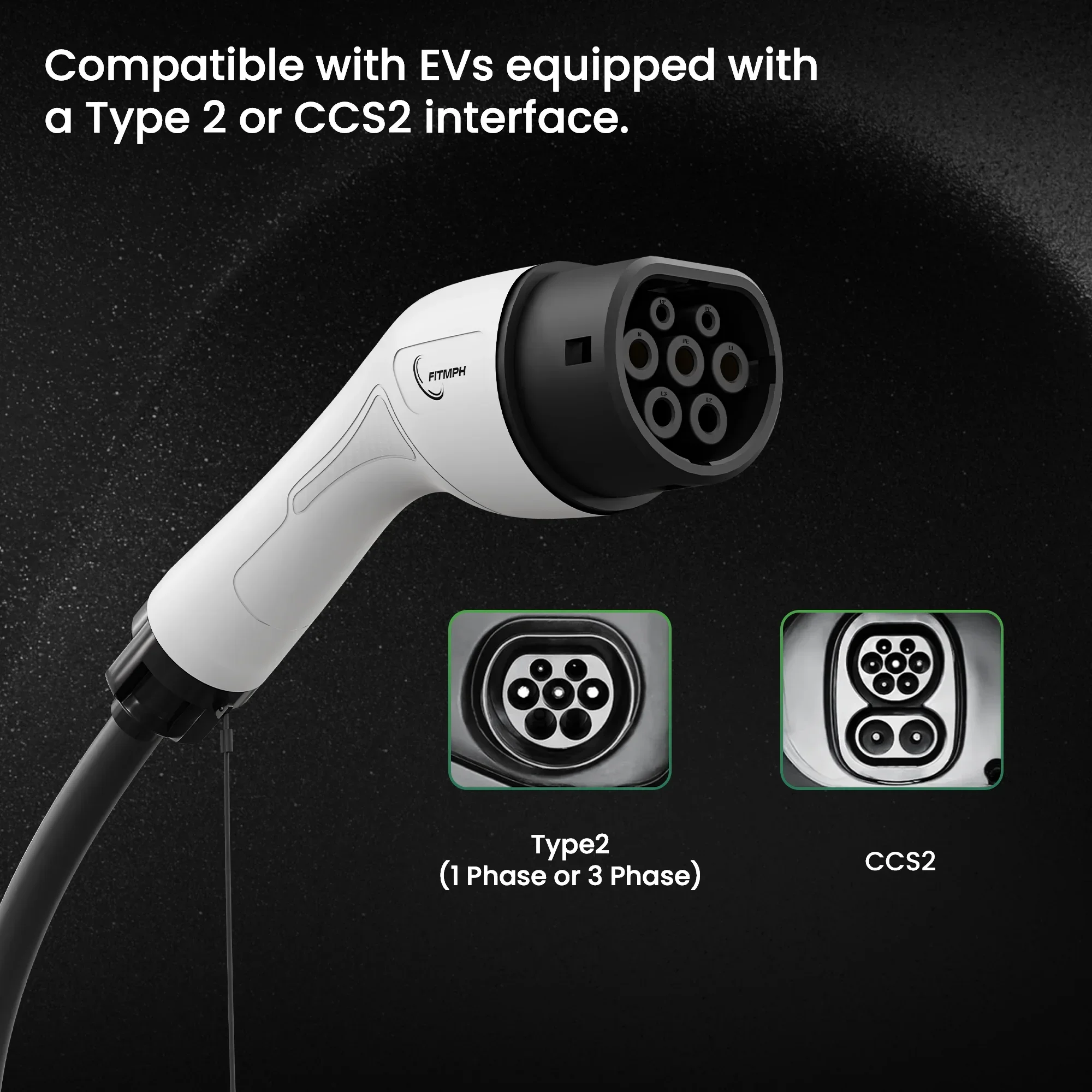 FITMPH Typ 2 EV-Ladekabel 5m, IEC62196-2, 11kW 16A 3-Phasen EV-Kabel – Bild 3