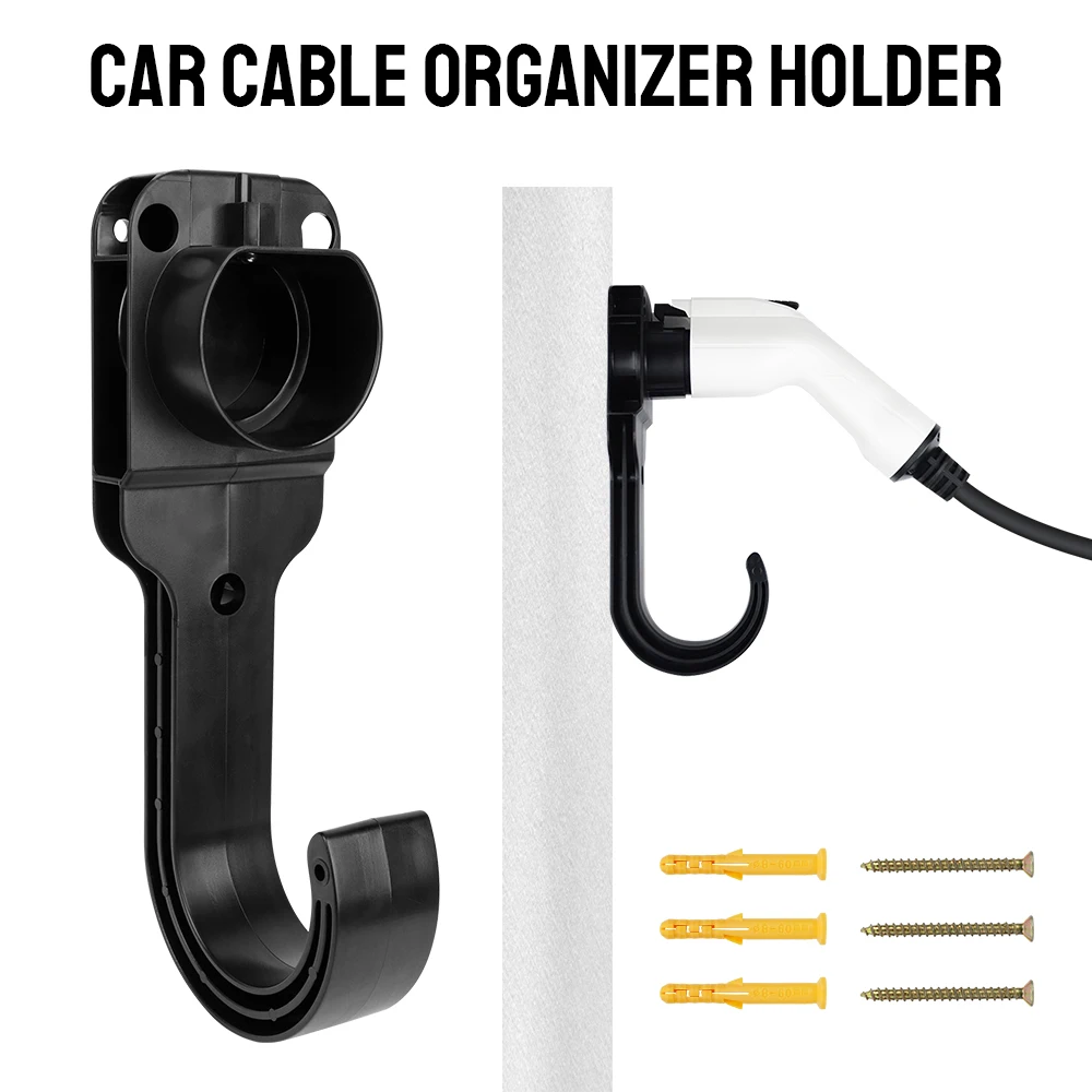 EV Ladegerät Kabel Halter Universal Für Elektrische Auto Lade Wand Halterung Für Typ 2 Stecker EU Stecker Gun