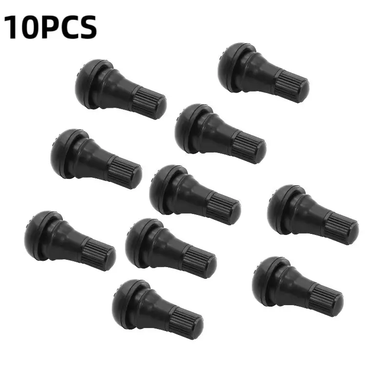 TR412 Snap-in Schwarz Gummi Tubeless Reifen Ventil Vorbauten für ATV Auto Motorrad Tubeless Reifen (10 Stück)