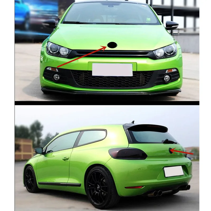 Glänzend Schwarzes Auto-Kühlergrill-Emblem 110mm Frontlogo für Scirocco 2009-2017 90mm