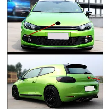 Glänzend Schwarzes Auto-Kühlergrill-Emblem 110mm Frontlogo für Scirocco 2009-2017 90mm