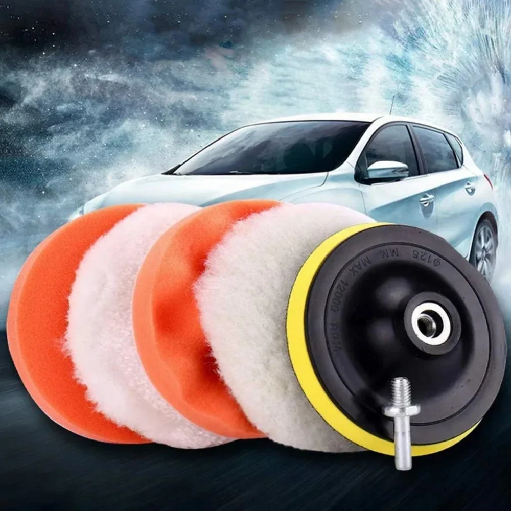 3-Zoll Auto-Polierpad-Set, Schwamm- und Woll-Polierscheiben (6 Stück) – Bild 6