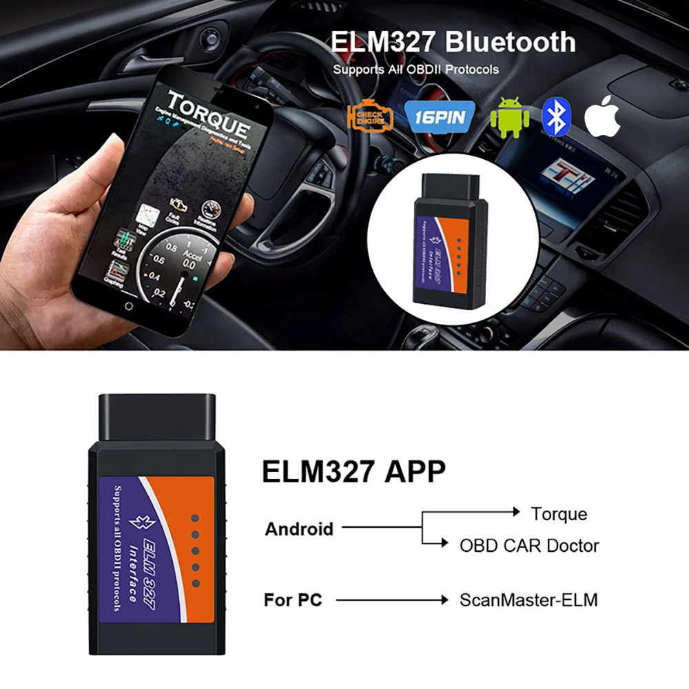 ELM327 V2.1 OBD2 Scanner Bluetooth Auto Diagnose Werkzeug – Bild 3