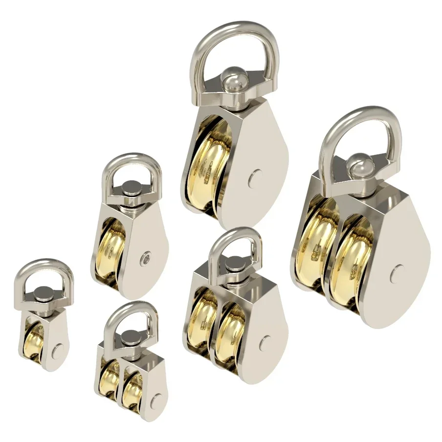43/58/86 mm Einzel-/Doppelräder, Metallscheibe, Zinklegierung, Riemenscheibe, Kronenblock und Tackle-Heberad