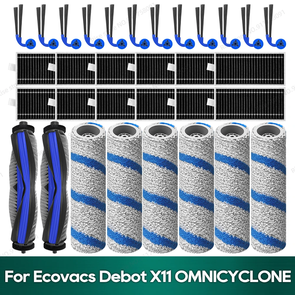 Kompatibel für Ecovacs Deebot X11 OMNICYCLONE / X11 Pro Omni Zubehör Hauptbürste Filter Roller Mop Ersatzteile