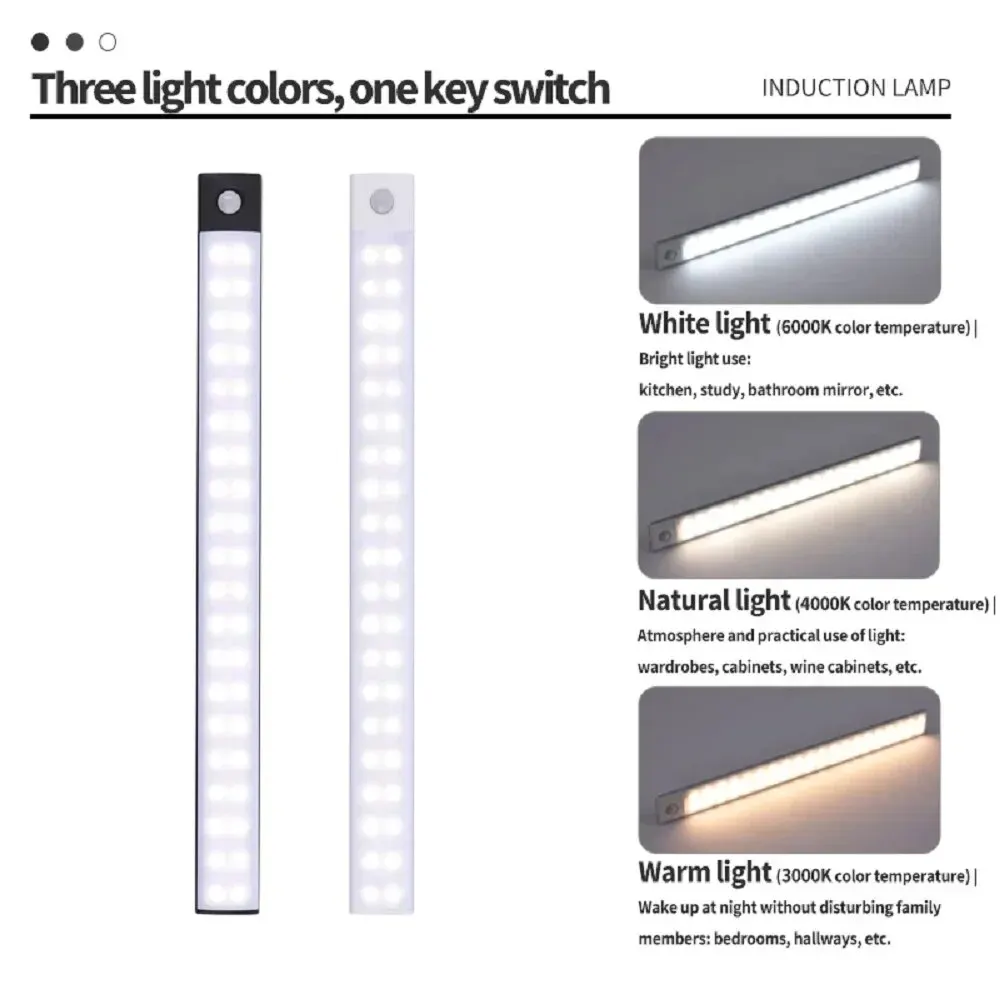 LED-Schrank leuchte USB Typ C wiederauf ladbare Bewegungs sensor – Bild 4