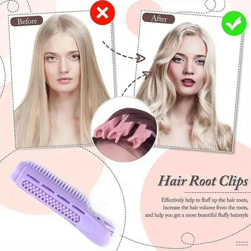 Haarwurzel flauschige Clip Pony Curling Clip Styling Clip (8 Stück) – Bild 2