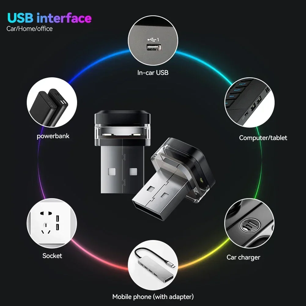 Mini USB Auto LED Licht Auto LED Innen Beleuchtung DC 5V USB LED – Bild 5