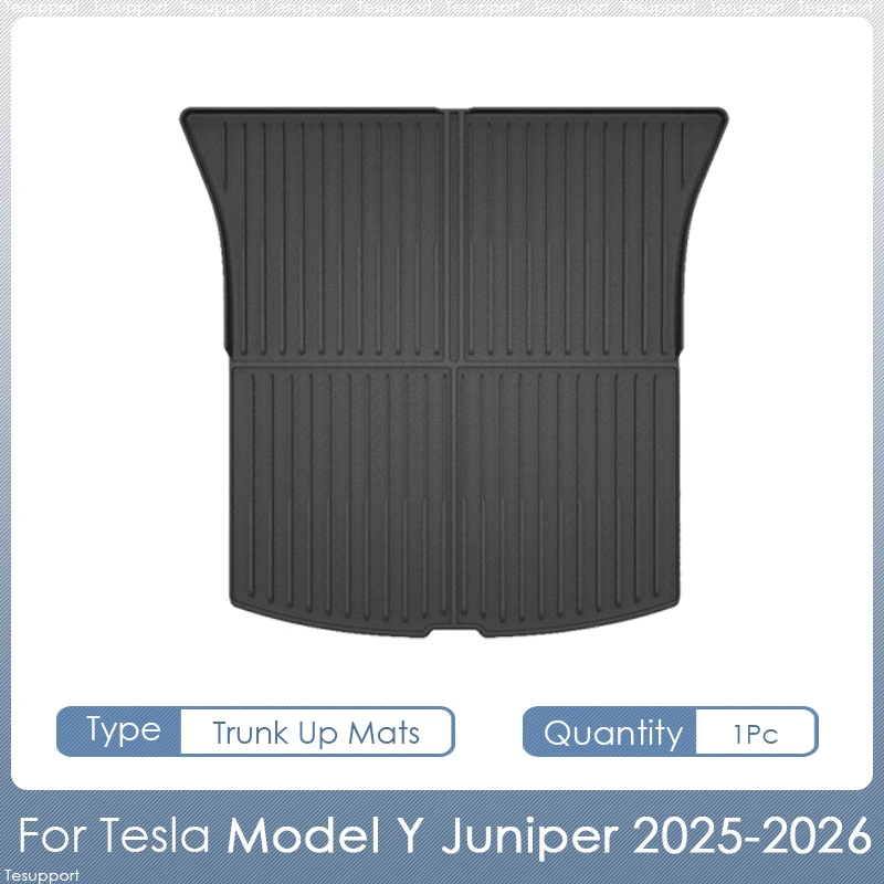Tesla Model Y Juniper Zubehör 2025 2026 TPE Fußmatten Kofferraumauskleidung Wasserdichte Kofferraummatte