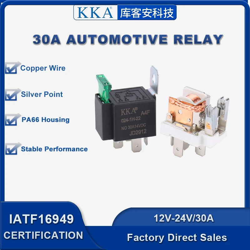 [25 Stück/Box] KKA-A4F 30A Automobil-Sicherungsrelais 12V/24V – Bild 2