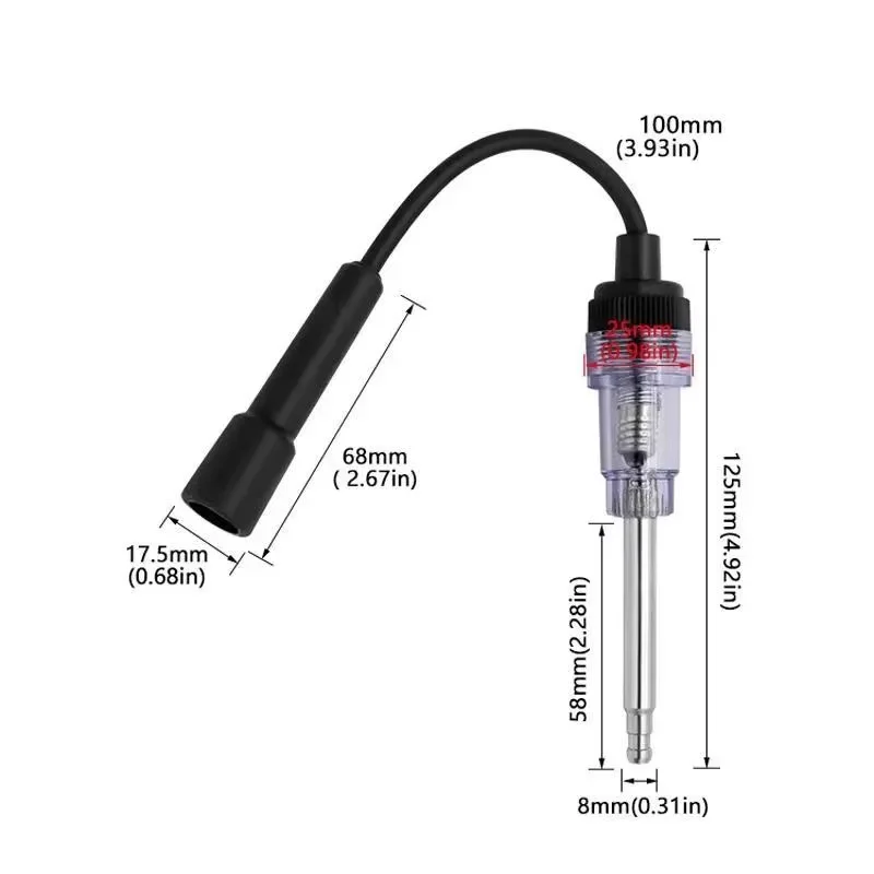 Zündkerzentester mit zwei Löchern, einstellbare Frequenz, 12 V, für Auto, Motorrad, Zündspule, Diagnosegerät
