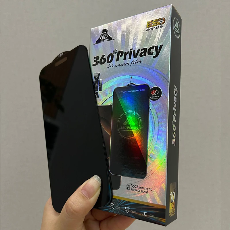 360 ° Privatsphäre-ESD-Displayschutzfolie aus gehärtetem (3 Stück) – Bild 3