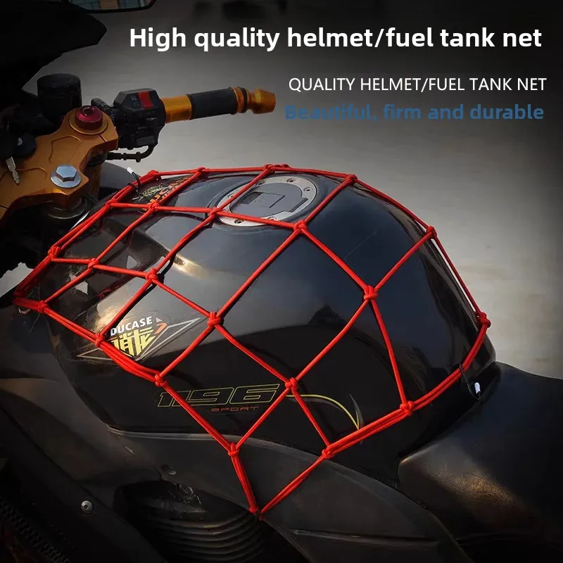 Motorrad Gepäck Net Fahrrad 6 Haken Halten unten Kraftstoff Tank – Bild 3