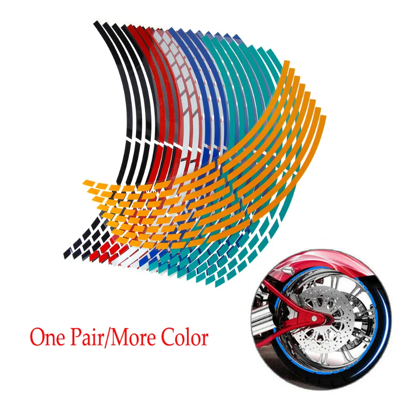 Motorrad Auto Reifen Aufkleber Trim Streifen Universal (16 Stück) – Bild 6