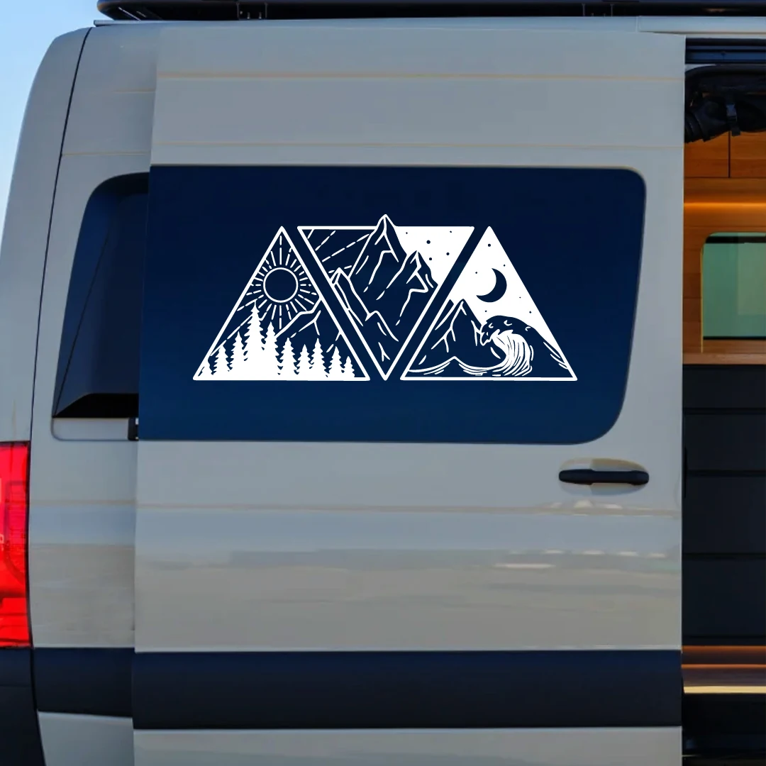 Auto Styling Ocean Mountain Aufkleber, Wohnmobil SUV Dekor Vinyl – Bild 5