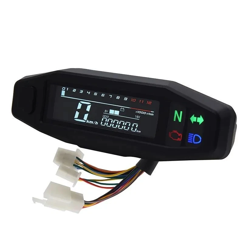 Universal Motorrad Tachometer Digitale Geschwindigkeit Meter LED – Bild 2