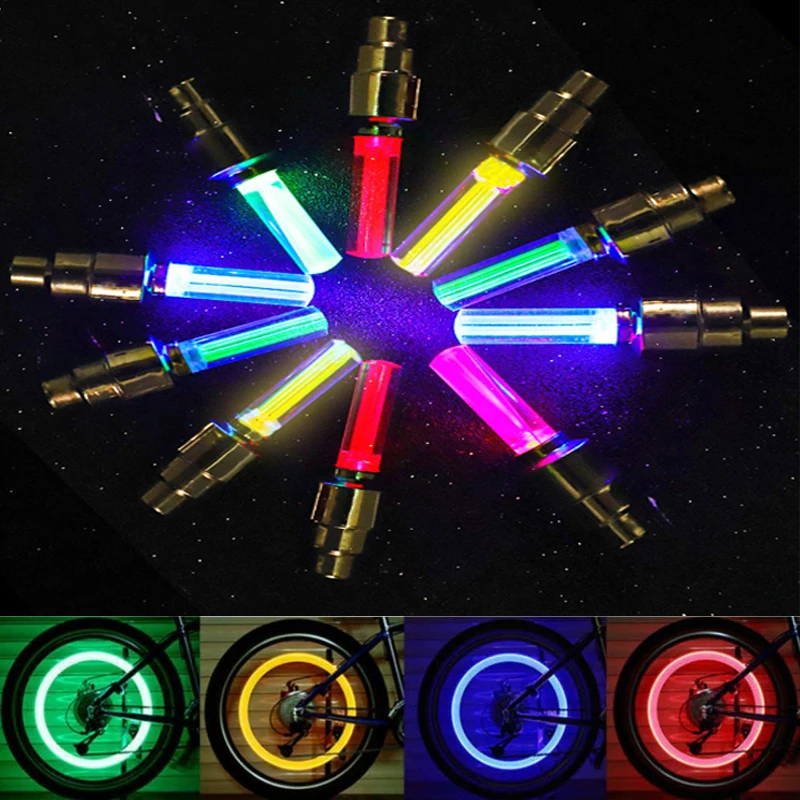 Auto Motorrad Fahrrad Reifen Ventil Kappen Licht LED Neon-Blitz Lampe Wasserdichte Reifen Universal Rad