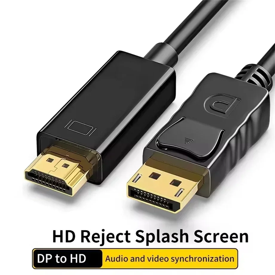 DisplayPort auf HDMI Kabel 4K, 1,8 m, für PC, TV und Projektor