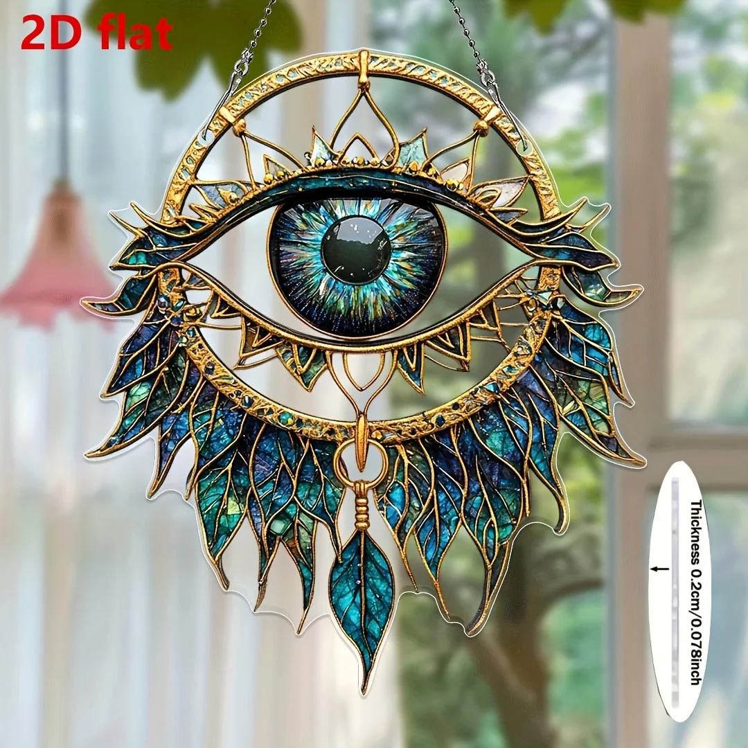 1PcEvil Eyes Hängende Dekoration Hängen Anhänger Windspiel Suncatcher Hause Fenster Ornament Garten Decor Auto