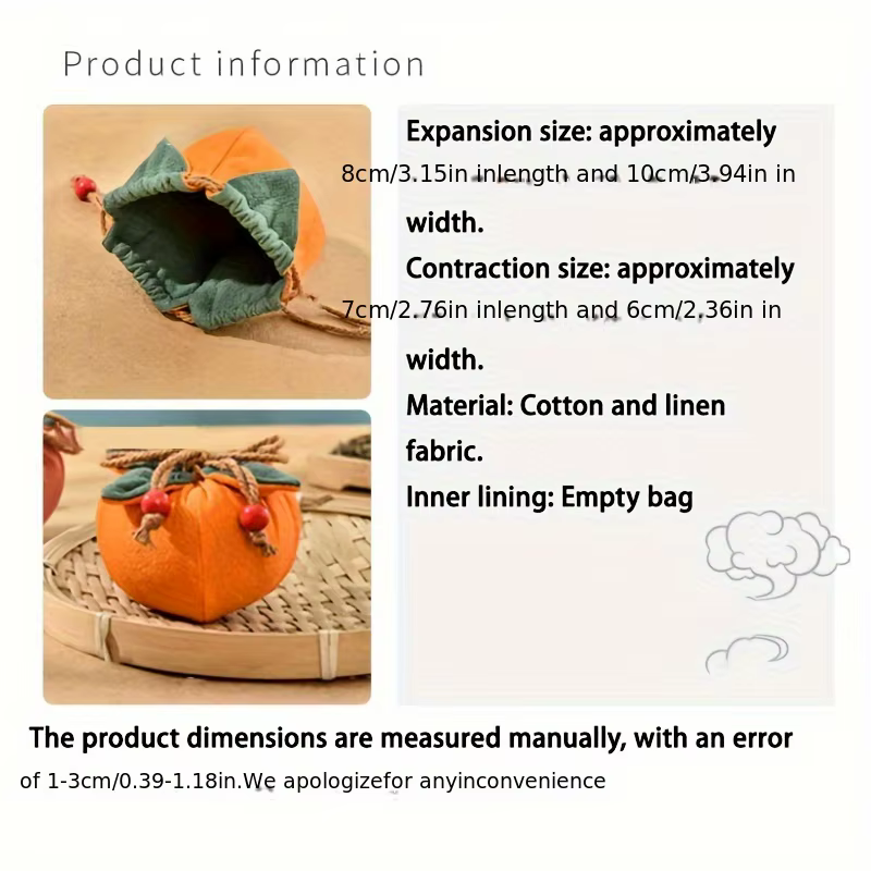Räuchertasche mit Persimmon-Anhänger, kann am Rückspiegel oder im Auto – Bild 2