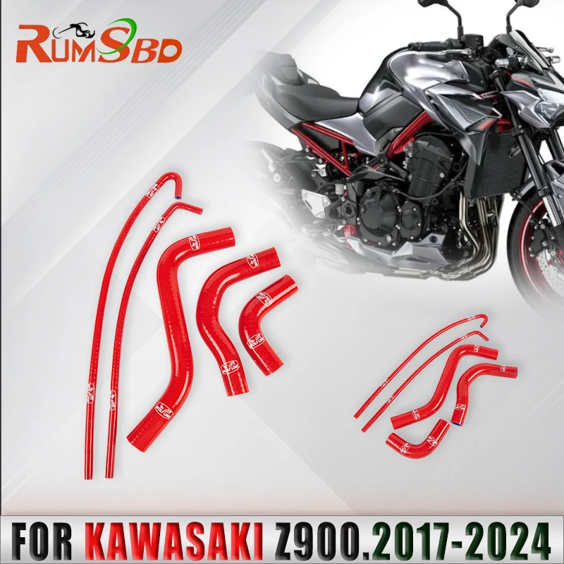 Kawasaki Z900 2017-2024 2023 Motorrad Kühler Silikon Kühlmittel ube Silikon Schlauch Kit wasser rohr