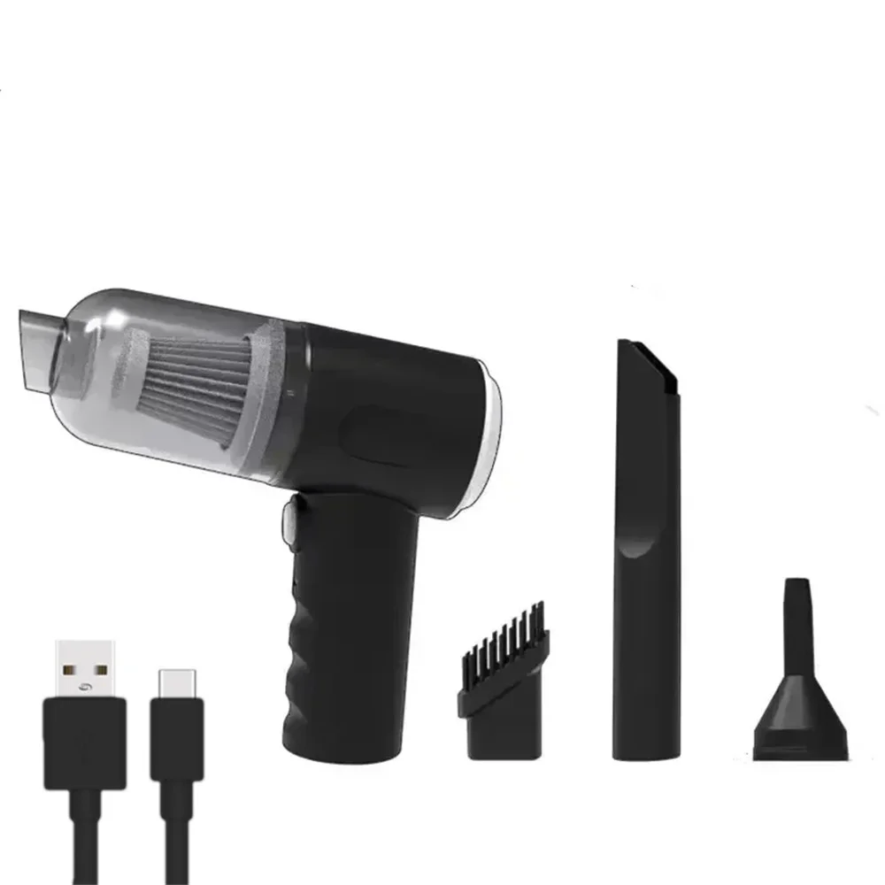 Kabelloser Handstaubsauger 6000Pa für Auto und Zuhause, Nass-Trocken-Sauger mit Gebläse, USB-C
