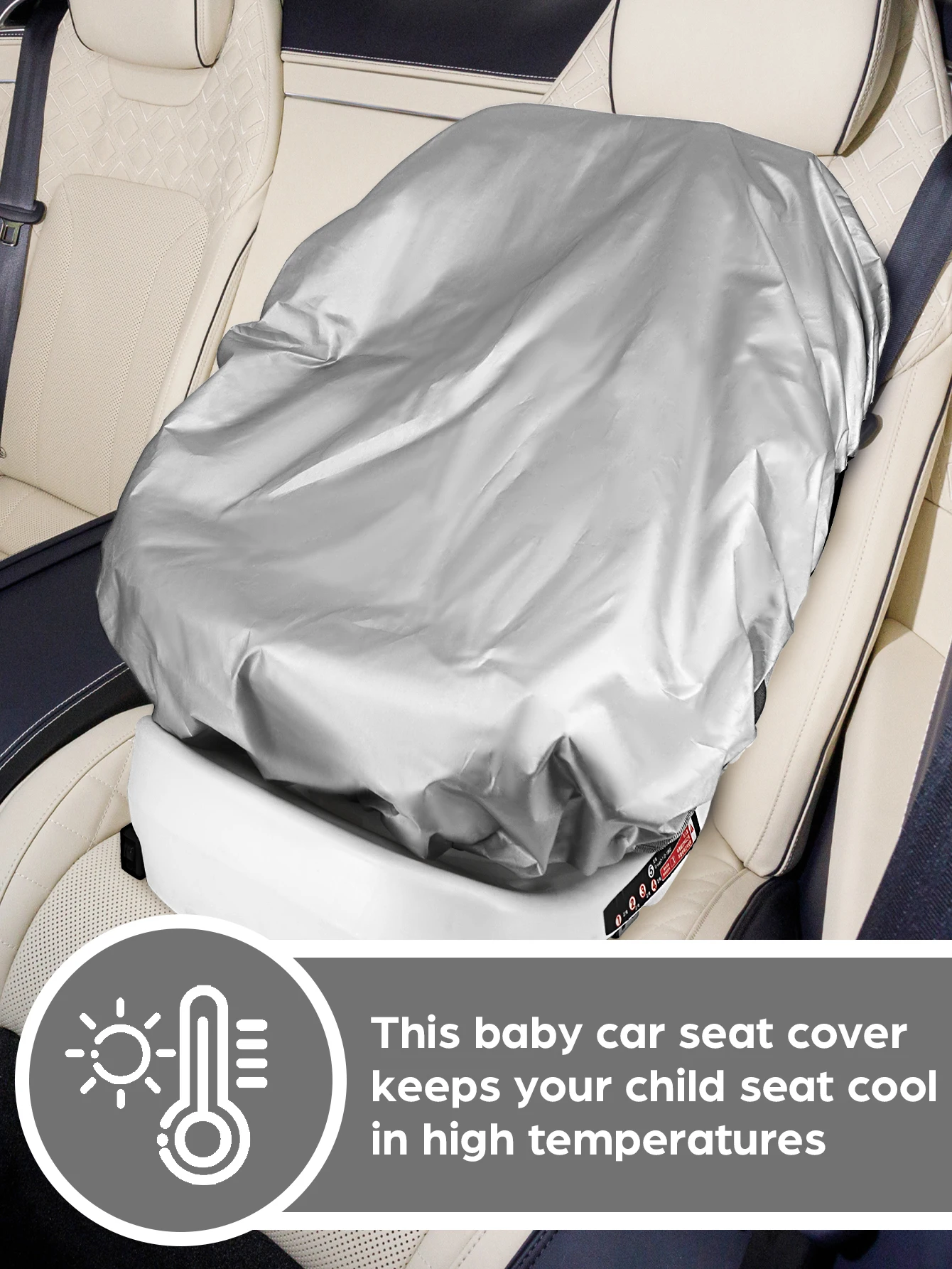 Baby Auto Sitz Sonnenschutz Abdeckung Blöcke Heraus Wärme & Sonne UV – Bild 3