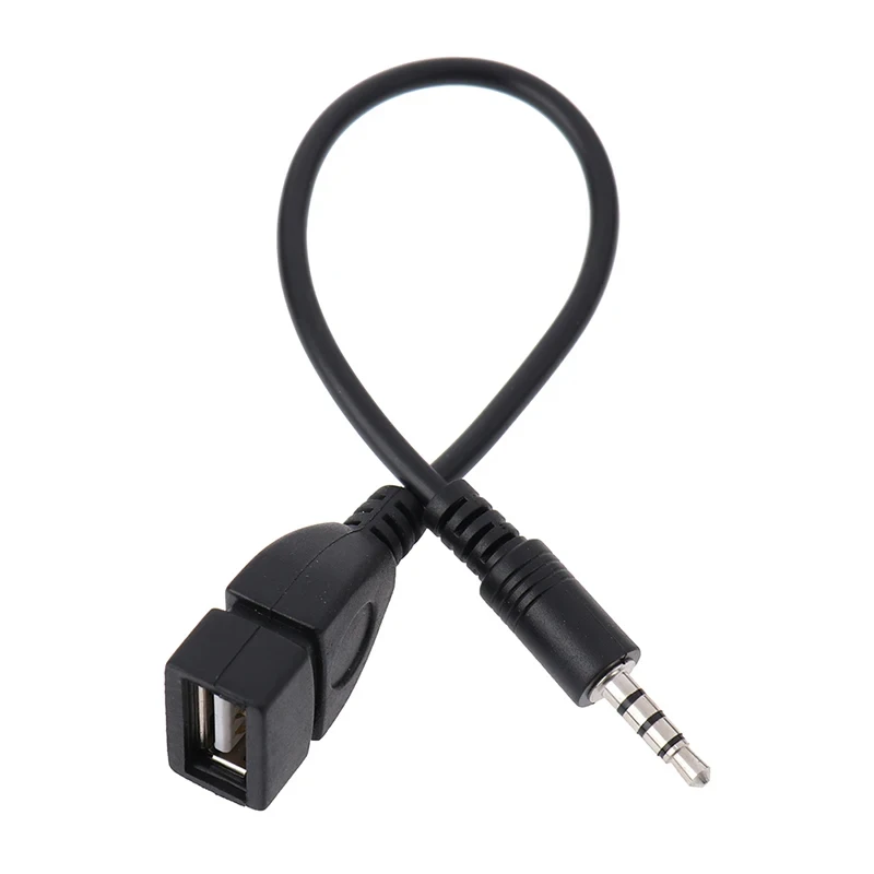 3,5 mm schwarzes Auto-AUX-Audiokabel auf USB-Audiokabel – Bild 5