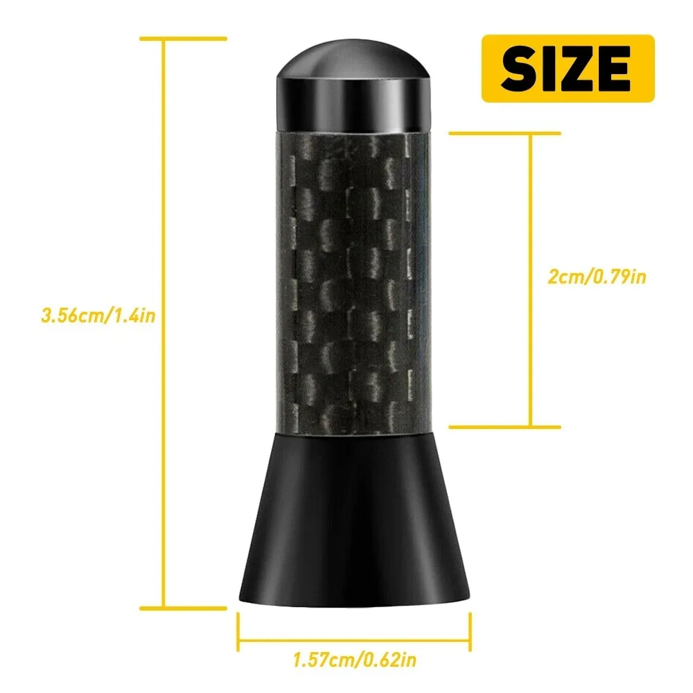 Marke Neue Carbon Faser Schraube Metall Kurze Stubby Mast Antenne Auto – Bild 6