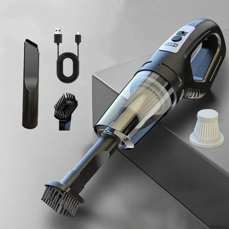 USB-Lade-Handstaubsauger, kabellos, 120 W, tragbarer Auto-Staubsauger, leistungsstarke Saugkraft für Auto