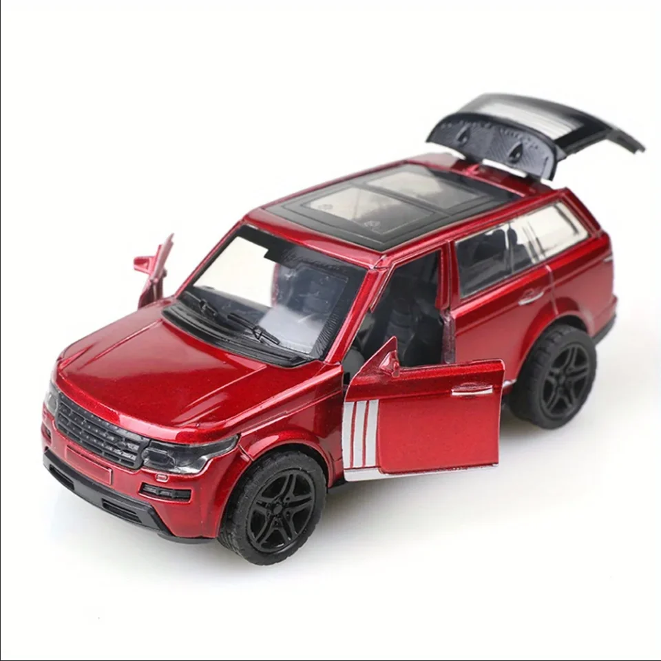 (Beutelte) Nachbildung eines Range Rover-Spielzeugautos im Maßstab 1:36, Druckguss-Spielzeugautomodell, drei