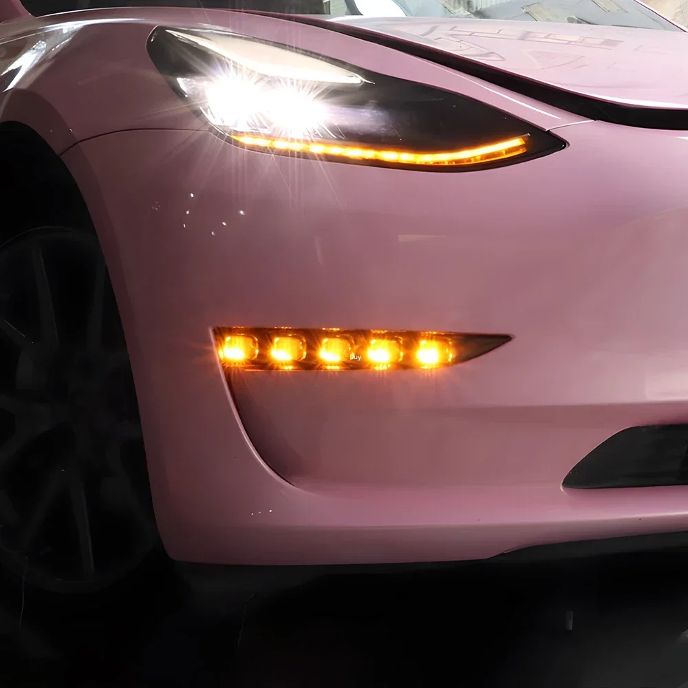 Auto DRL Zubehör Für Tesla Modell 3 Modell Y 2017-2023 Front – Bild 2