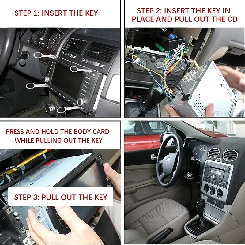 Auto Radio Removal Tool Stereo Schlüssel Nützliche Radio (4 Stück) – Bild 6