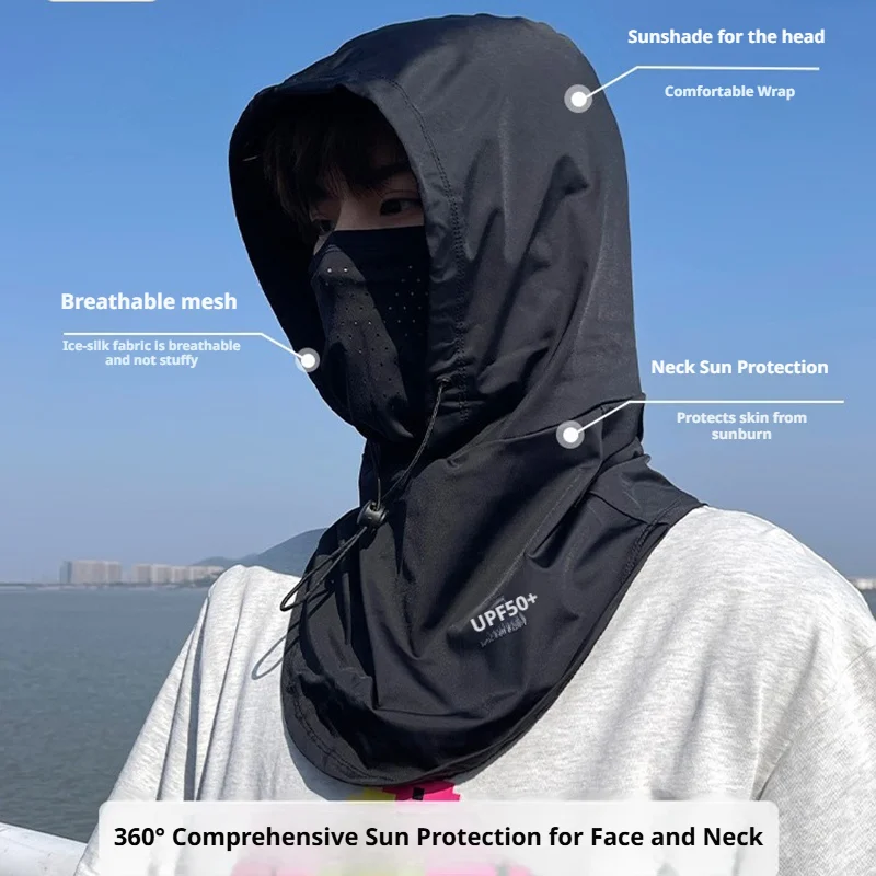 SEAMETAL Vollgesichtsmaske für Männer und Frauen, atmungsaktiv, lange – Bild 4