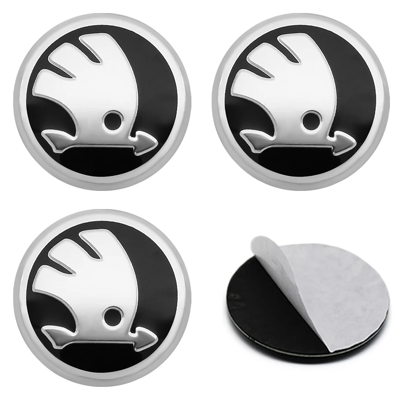56mm 60mm Auto Radnabenkappen Abzeichen Felgenabdeckung Emblem Für Skoda Octavia 2 3 Fabia Rapid (4 Stück)