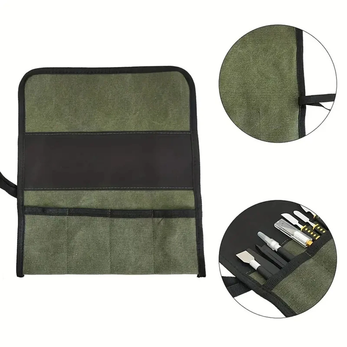 Mehrere Taschen Mehrzweck Roll-Up Werkzeug Tasche Oxford Tuch – Bild 4
