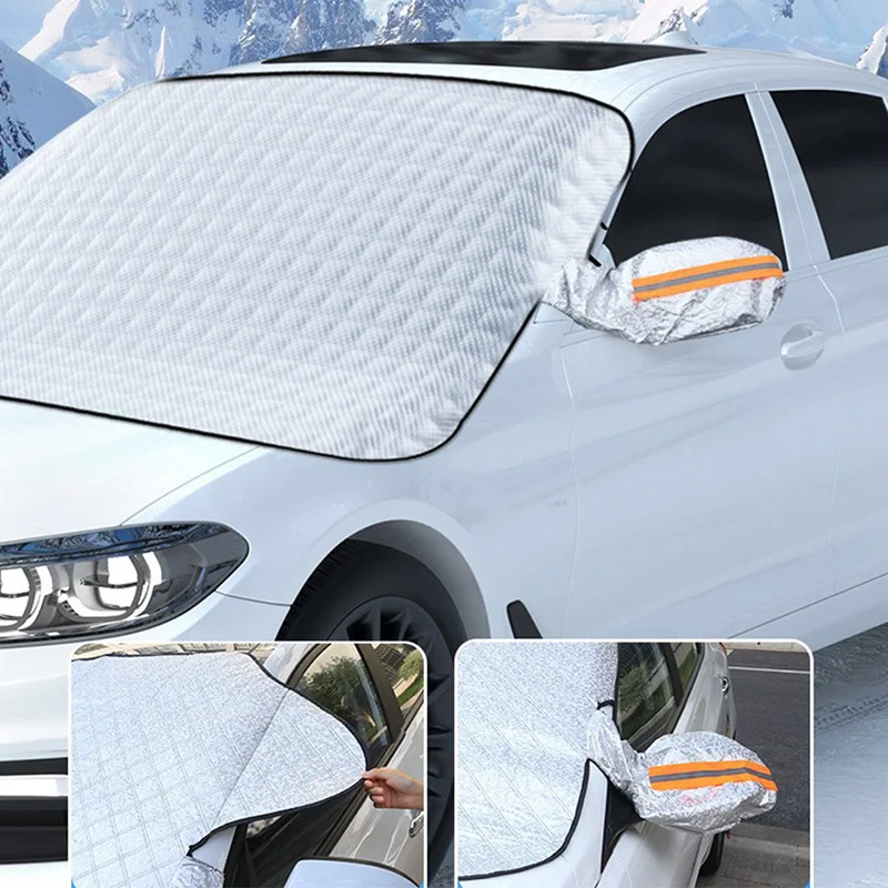 Auto Windschutzscheibe Schnee Anti-Uv Schild für Winter Auto Abdeckung – Bild 4