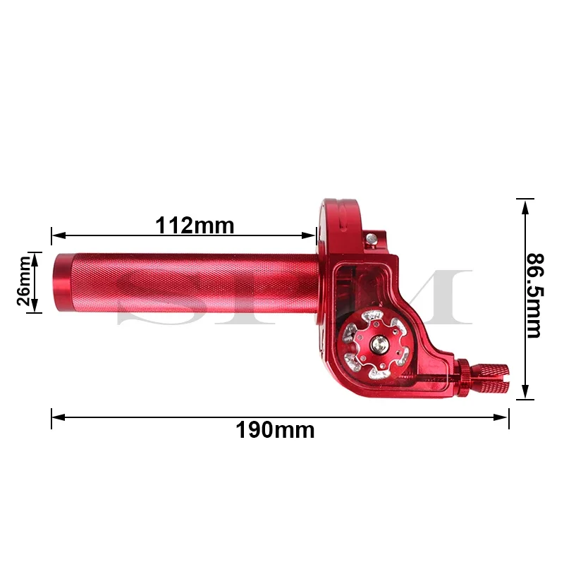 Universelle 22mm cnc aluminium gaspedal dreh griffe lenker kabel – Bild 4