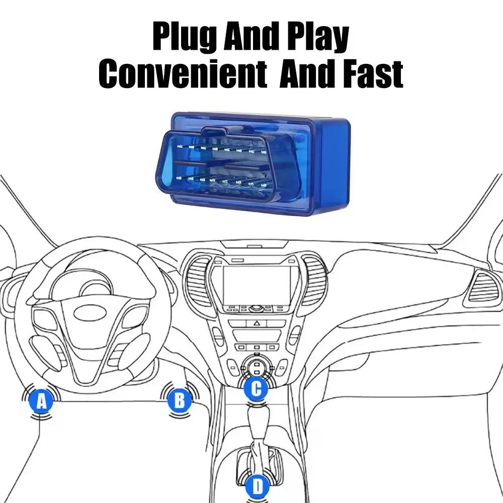 Mini ELM327 Bluetooth V2.1 OBD2 Auto-Diagnosescanner ELM 327 Bluetooth – Bild 2