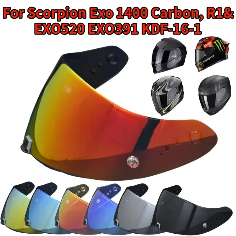 Helme Visier für Scorpion Exo 1400 Carbon, R1 & EXO 520 391 Motorradhelm Objektiv Visier Beschichtung