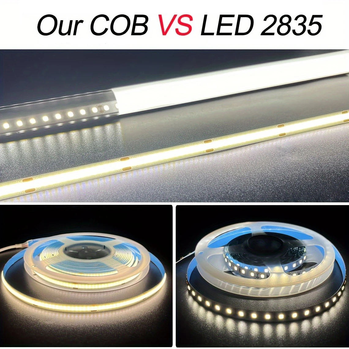 5V COB LED Streifen Lichter 3key Dimmbare Flexible Band Band Weiß Warm – Bild 3