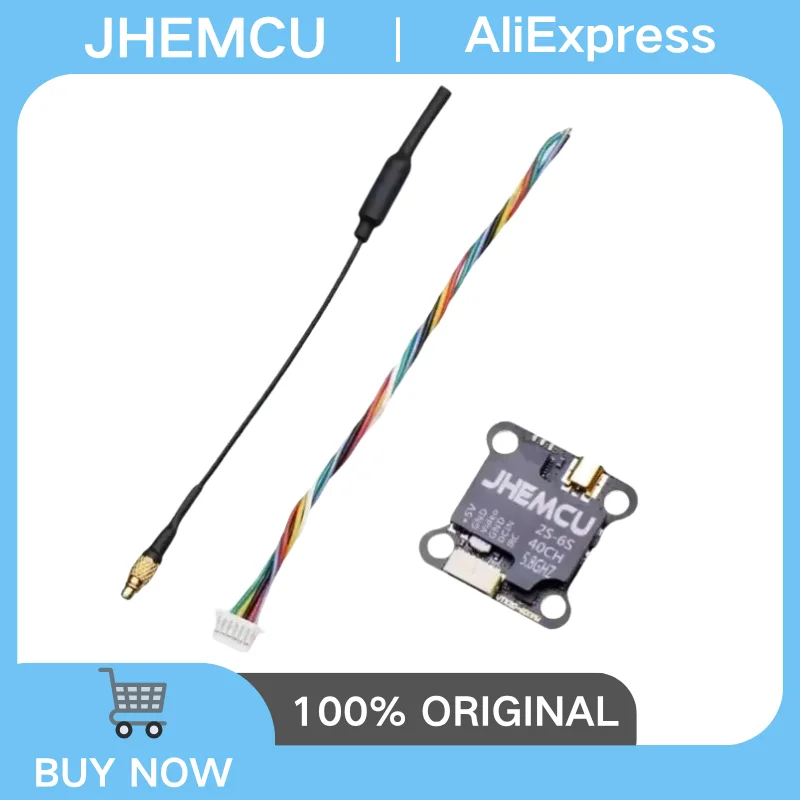 JHEMCU VTX20-600 5.8G 40CH VTX 25-600mW Umschaltbarer Pit-Modus 7-26V für FPV Racing Drohne RC Quadcopter
