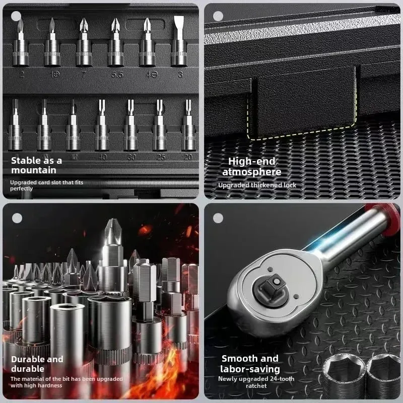 Auto Reparatur Tool Kit 46/53 Teile/satz Steckschlüssel Set Auto – Bild 2