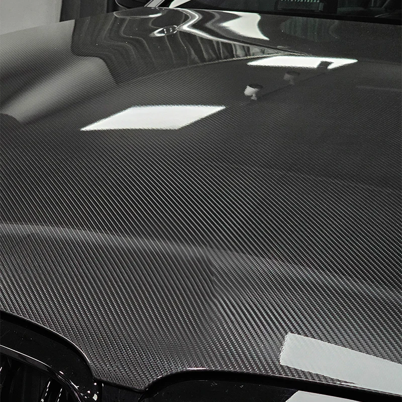 Hochglanz 6D 5D Kohlefaser Schwarz Auto Folierung Wrap Vinyl Car – Bild 2