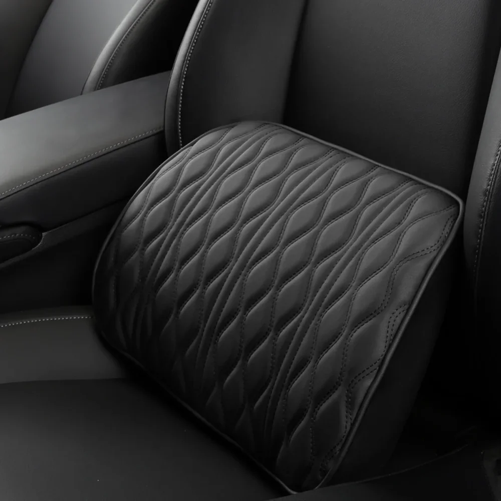 HEIßER Auto Hals Kissen PU Leder Lenden Taille Unterstützung Für Sitz – Bild 4